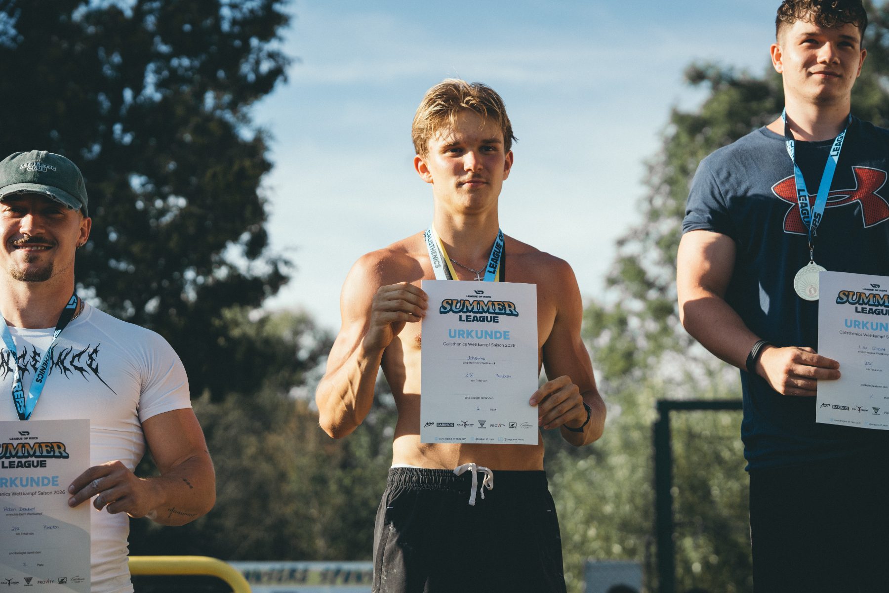 Summer League: Urkunden für die Top 3